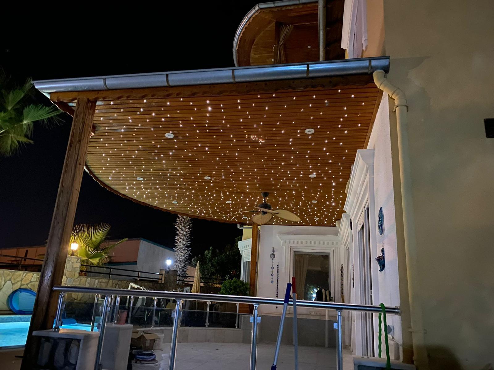 Antalya - Alanya’da ahşap Lambri Tavan